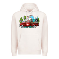 Pale Pink lvn nurse truck with cactus and sunflowers Premium Hoodie - AdoDesignShop