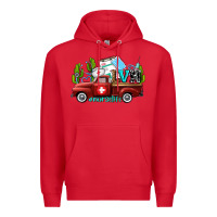 Red lvn nurse truck with cactus and sunflowers Premium Hoodie - AdoDesignShop
