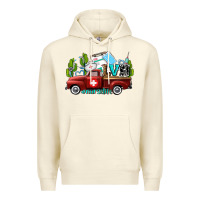 Sandshell lvn nurse truck with cactus and sunflowers Premium Hoodie - AdoDesignShop