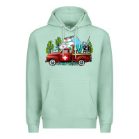 Seafoam lvn nurse truck with cactus and sunflowers Premium Hoodie - AdoDesignShop
