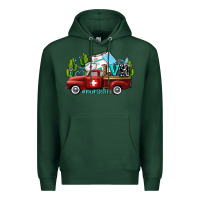 Sports Green lvn nurse truck with cactus and sunflowers Premium Hoodie - AdoDesignShop
