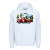 White lvn nurse truck with cactus and sunflowers Premium Hoodie - AdoDesignShop