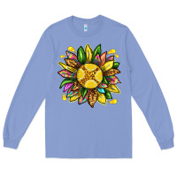 Colony Blue lemon sunflower Long Sleeve Tee - texasbilliewilder
