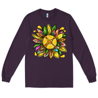 Plum lemon sunflower Long Sleeve Tee - texasbilliewilder