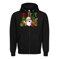 Black believe Zipper Hoodie - CowhideDigitalArt