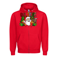 Red believe Zipper Hoodie - CowhideDigitalArt