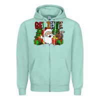 Seafoam believe Zipper Hoodie - CowhideDigitalArt