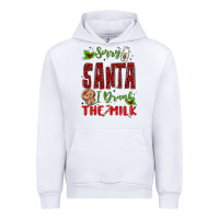 White sorry santa ı drank the milk Urban Hoodie - MaliasSmallBusiness