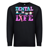 Black dental life with teeth Premium Sweatshirt - AdoDesignShop