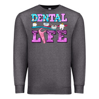 Charcoal Heather dental life with teeth Premium Sweatshirt - AdoDesignShop