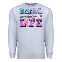 Heather Grey dental life with teeth Premium Sweatshirt - AdoDesignShop