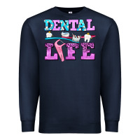 Navy dental life with teeth Premium Sweatshirt - AdoDesignShop