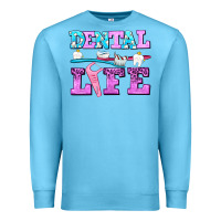 Ocean Blue dental life with teeth Premium Sweatshirt - AdoDesignShop