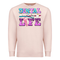 Pale Pink dental life with teeth Premium Sweatshirt - AdoDesignShop