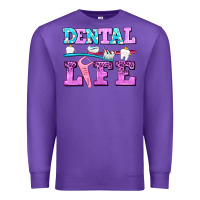 Purple dental life with teeth Premium Sweatshirt - AdoDesignShop