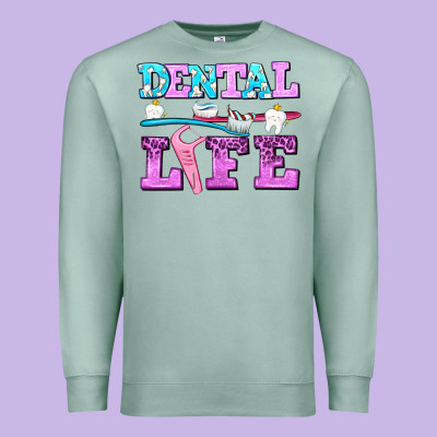 Dental Life With Teeth Premium Sweatshirt Designed By Adodesignshop