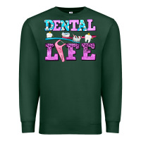 Sports Green dental life with teeth Premium Sweatshirt - AdoDesignShop