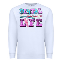 White dental life with teeth Premium Sweatshirt - AdoDesignShop