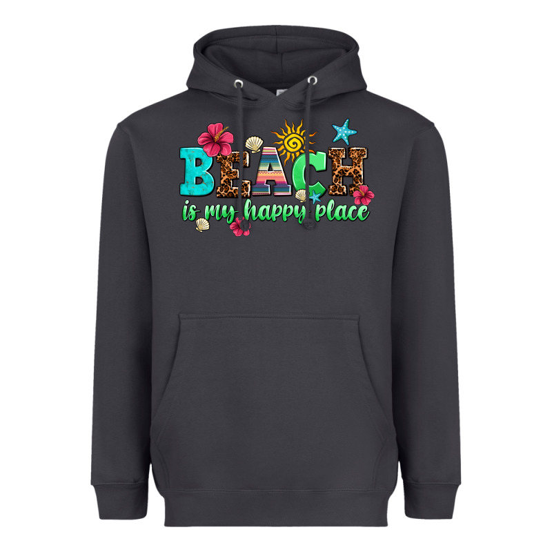 Beach Is My Happy Place Heavyweight Hoodie by AdoDesignShop | Teevron