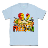 Dusty Blue celebrate freedom Classic Tee - Zillion Design Studio