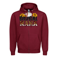 Burgundy baseball nana Zipper Hoodie - HRA Design Shop