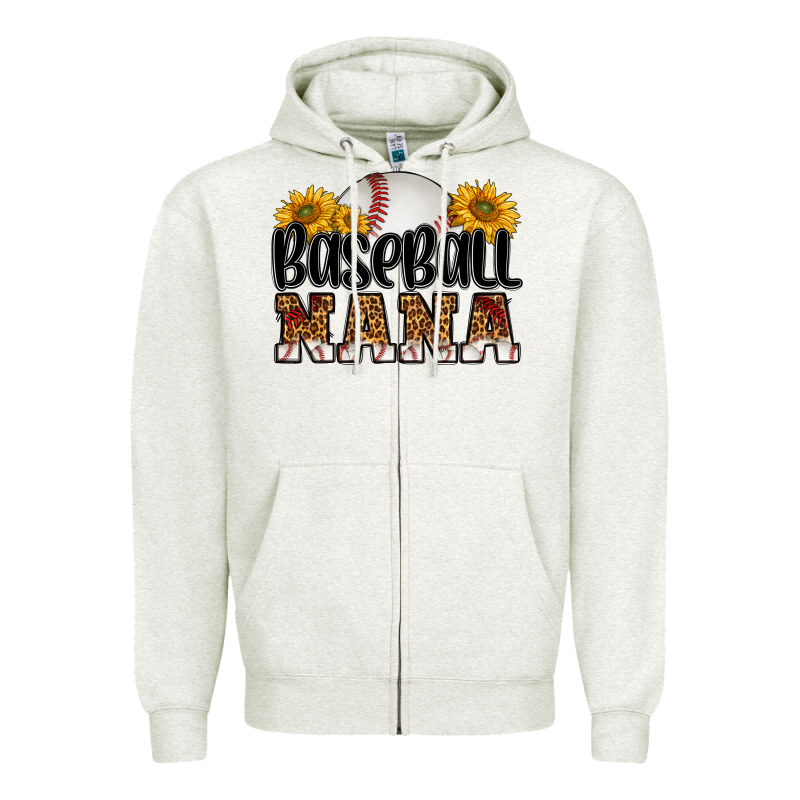 Baseball Nana Zipper Hoodie by HRA Design Shop | Teevron