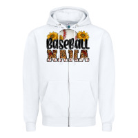 White baseball nana Zipper Hoodie - HRA Design Shop
