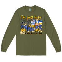 Army Green i'm just here for the snacks #volleyball brother Long Sleeve Tee - Zillion Design Studio