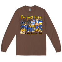 Chestnut i'm just here for the snacks #volleyball brother Long Sleeve Tee - Zillion Design Studio
