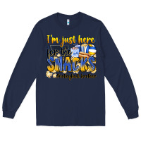 Navy i'm just here for the snacks #volleyball brother Long Sleeve Tee - Zillion Design Studio