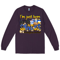 Plum i'm just here for the snacks #volleyball brother Long Sleeve Tee - Zillion Design Studio