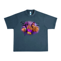Midnight Navy Halloween sneaker and heel afro woman Urban Heavy Tee - RanaPortraitStore