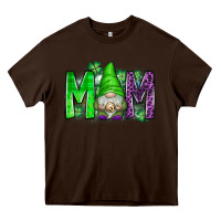 Chocolate Brown st patricks day mom gnome Heavy Core Tee - CowhideDigitalArt