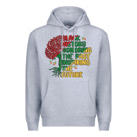 Heather Grey black history honoring the past inspiring the futu Premium Hoodie - MaliasSmallBusiness