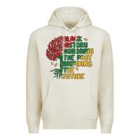 Oatmeal Heather black history honoring the past inspiring the futu Premium Hoodie - MaliasSmallBusiness