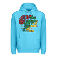 Ocean Blue black history honoring the past inspiring the futu Premium Hoodie - MaliasSmallBusiness