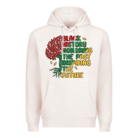 Pale Pink black history honoring the past inspiring the futu Premium Hoodie - MaliasSmallBusiness