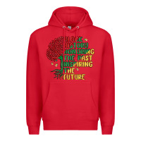 Red black history honoring the past inspiring the futu Premium Hoodie - MaliasSmallBusiness