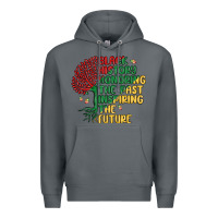 Rock black history honoring the past inspiring the futu Premium Hoodie - MaliasSmallBusiness