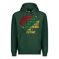 Sports Green black history honoring the past inspiring the futu Premium Hoodie - MaliasSmallBusiness
