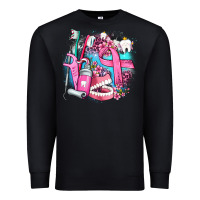 Black dental elements and cancer with cowhide and leopard Premium Sweatshirt - AdoDesignShop
