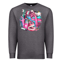 Charcoal Heather dental elements and cancer with cowhide and leopard Premium Sweatshirt - AdoDesignShop