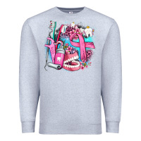 Heather Grey dental elements and cancer with cowhide and leopard Premium Sweatshirt - AdoDesignShop