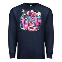 Navy dental elements and cancer with cowhide and leopard Premium Sweatshirt - AdoDesignShop