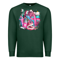 Sports Green dental elements and cancer with cowhide and leopard Premium Sweatshirt - AdoDesignShop