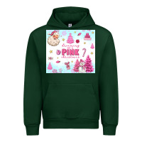 Forest Green dreaming of a pink christmas Urban Hoodie - MaliasSmallBusiness
