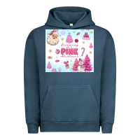 Pigment Midnight Navy dreaming of a pink christmas Urban Hoodie - MaliasSmallBusiness