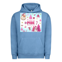 Pigment Pebble Blue dreaming of a pink christmas Urban Hoodie - MaliasSmallBusiness