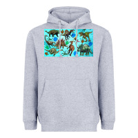 Heather Grey dinosaurs sippy cup Heavyweight Hoodie - Artiststas