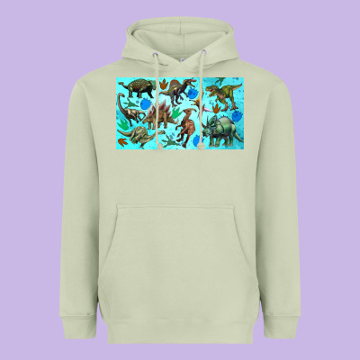 Dinosaurs Sippy Cup Heavyweight Hoodie Designed By Artiststas